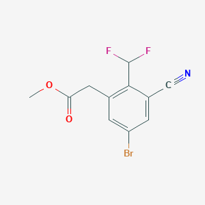 Methyl 5-bromo-3-cyano-2-(difluoromethyl)phenylacetate