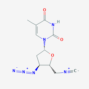 molecular formula C11H12N6O3 B141738 3'-Azido-5'-isocyano-3',5'-dideoxythymidine CAS No. 132101-32-7