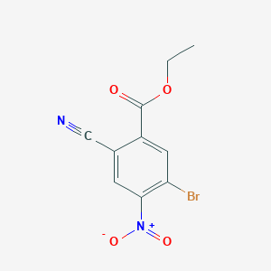 molecular formula C10H7BrN2O4 B1417381 Ethyl 5-bromo-2-cyano-4-nitrobenzoate CAS No. 1805102-59-3