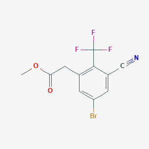 Methyl 5-bromo-3-cyano-2-(trifluoromethyl)phenylacetate