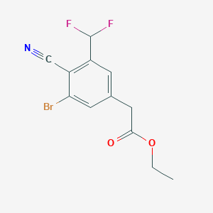 Ethyl 3-bromo-4-cyano-5-(difluoromethyl)phenylacetate