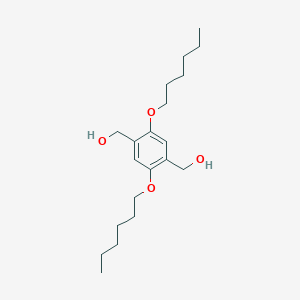 molecular formula C20H34O4 B141739 [2,5-Dihexoxy-4-(hydroxymethyl)phenyl]methanol CAS No. 158982-83-3