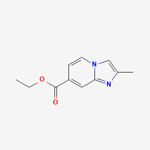 molecular formula C11H12N2O2 B14173913 Imidazo[1,2-a]pyridine-7-carboxylic acid, 2-methyl-, ethyl ester 