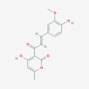4-hydroxy-3-[(2E)-3-(4-hydroxy-3-methoxyphenyl)prop-2-enoyl]-6-methyl-2H-pyran-2-one