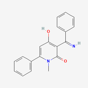 3-(alpha-Iminobenzyl)-4-hydroxy-6-phenyl-1-methyl-2(1H)-pyridinone
