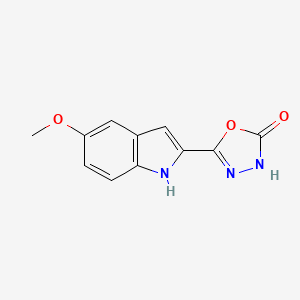 molecular formula C11H9N3O3 B1417413 5-(5-甲氧基-1H-吲哚-2-基)-1,3,4-噁二唑-2(3H)-酮 CAS No. 200061-92-3