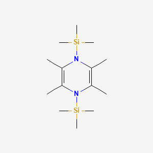 molecular formula C14H30N2Si2 B14174133 Pyrazine, 1,4-dihydro-2,3,4,5-tetramethyl-1,4-bis(trimethylsilyl)- CAS No. 78279-92-2