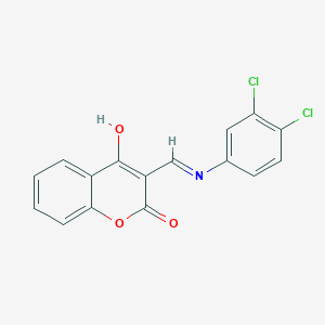 molecular formula C16H9Cl2NO3 B1417417 3-[(Z)-(3,4-dichloroanilino)methylidene]-2H-chromene-2,4-dione CAS No. 364617-51-6