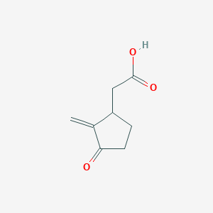 molecular formula C8H10O3 B141742 2-Methylene-3-oxocyclopentaneacetic acid CAS No. 146848-68-2