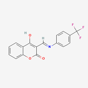 3-{(Z)-[4-(trifluoromethyl)anilino]methylidene}-2H-chromene-2,4-dione