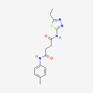 molecular formula C15H18N4O2S B14174204 N'-(5-ethyl-1,3,4-thiadiazol-2-yl)-N-(4-methylphenyl)butanediamide CAS No. 714928-34-4