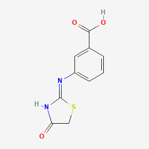 molecular formula C10H8N2O3S B1417421 3-(4-氧代-4,5-二氢-噻唑-2-基氨基)-苯甲酸 CAS No. 432013-04-2