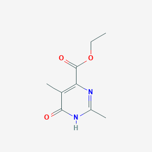 molecular formula C9H12N2O3 B1417428 2,5-Dimethyl-6-oxo-1,6-dihydro-pyrimidine-4-carboxylic acid ethyl ester CAS No. 74536-25-7