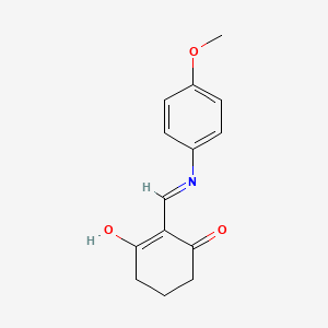 molecular formula C14H15NO3 B1417429 2-[(4-Methoxyanilino)methylene]-1,3-cyclohexanedione CAS No. 62370-45-0