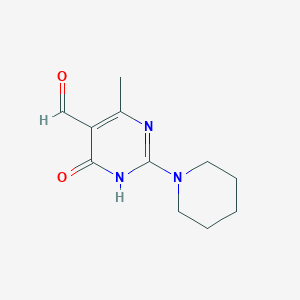 molecular formula C11H15N3O2 B1417436 4-Hydroxy-6-methyl-2-piperidin-1-yl-pyrimidine-5-carbaldehyde CAS No. 23948-50-7