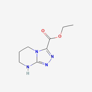 molecular formula C8H12N4O2 B1417442 5H,6H,7H,8H-[1,2,4]三唑并[4,3-a]嘧啶-3-羧酸乙酯 CAS No. 154641-11-9