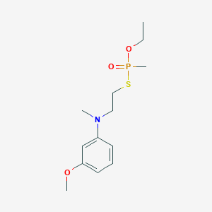 molecular formula C13H22NO3PS B14174466 Methylphosphonothioic acid O-ethyl S-(2-((3-methoxyphenyl)methylamino)ethyl) ester CAS No. 41294-02-4