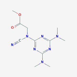 molecular formula C11H17N7O2 B14174544 Methyl 2-[[4,6-bis(dimethylamino)-1,3,5-triazin-2-yl]-cyanoamino]acetate CAS No. 117822-70-5