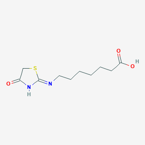 molecular formula C10H16N2O3S B1417456 7-[(4-Oxo-4,5-dihydro-1,3-thiazol-2-yl)amino]heptanoic acid CAS No. 797027-59-9