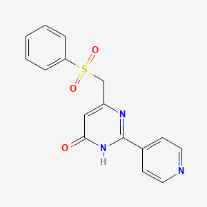 6-[(Phenylsulfonyl)methyl]-2-(4-pyridinyl)-4-pyrimidinol