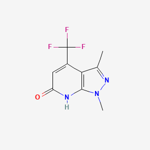 molecular formula C9H8F3N3O B1417458 1,3-dimethyl-4-(trifluoromethyl)-1,7-dihydro-6H-pyrazolo[3,4-b]pyridin-6-one CAS No. 94835-66-2