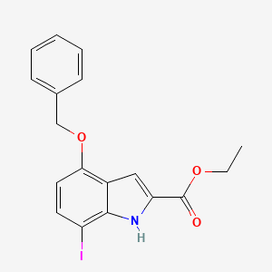 molecular formula C18H16INO3 B14174580 Ethyl 4-(benzyloxy)-7-iodo-1H-indole-2-carboxylate CAS No. 922506-90-9