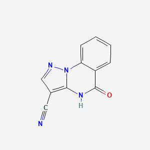 molecular formula C11H6N4O B1417459 5-Oxo-4,5-dihydropyrazolo[1,5-a]quinazoline-3-carbonitrile CAS No. 124570-55-4