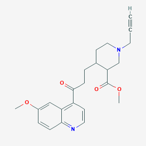 molecular formula C23H26N2O4 B14174592 Methyl 4-[3-(6-methoxyquinolin-4-yl)-3-oxopropyl]-1-prop-2-ynylpiperidine-3-carboxylate 