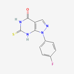 1-(4-fluorophenyl)-6-mercapto-1,5-dihydro-4H-pyrazolo[3,4-d]pyrimidin-4-one