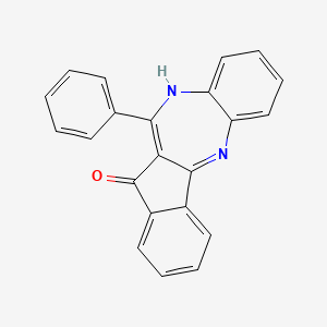 molecular formula C22H14N2O B1417461 6-phenylindeno[1,2-b][1,5]benzodiazepin-7(12H)-one CAS No. 24472-30-8