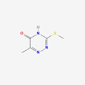 molecular formula C5H7N3OS B1417462 6-Methyl-3-methylsulfanyl-4H-[1,2,4]triazin-5-one CAS No. 1566-32-1