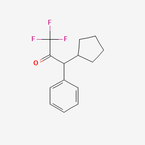 molecular formula C14H15F3O B14174629 3-Cyclopentyl-1,1,1-trifluoro-3-phenylpropan-2-one CAS No. 922527-34-2