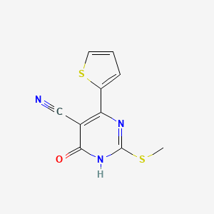 molecular formula C10H7N3OS2 B1417467 2-(Methylthio)-6-oxo-4-(2-thienyl)-1,6-dihydropyrimidine-5-carbonitrile CAS No. 109532-85-6