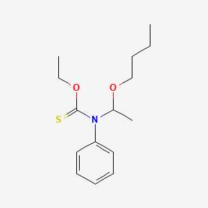 molecular formula C15H23NO2S B14174677 O-Ethyl (1-butoxyethyl)phenylcarbamothioate CAS No. 921597-66-2
