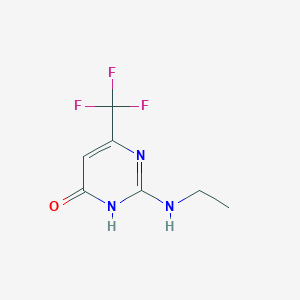 molecular formula C7H8F3N3O B1417469 2-(Ethylamino)-6-(trifluoromethyl)-4-pyrimidinol CAS No. 338792-66-8