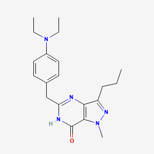 molecular formula C20H27N5O B1417472 5-(4-Diethylamino-benzyl)-1-methyl-3-propyl-1,6-dihydro-pyrazolo[4,3-D]pyrimidin-7-one CAS No. 223430-04-4