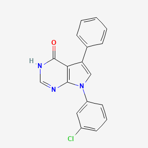 molecular formula C18H12ClN3O B1417474 7-(3-Chlorophenyl)-5-phenyl-7H-pyrrolo[2,3-d]pyrimidin-4-ol CAS No. 890091-46-0