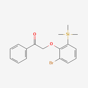 molecular formula C17H19BrO2Si B14174798 Ethanone, 2-[2-bromo-6-(trimethylsilyl)phenoxy]-1-phenyl- CAS No. 918304-52-6
