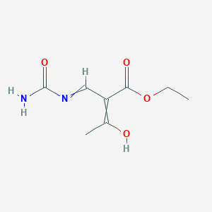 molecular formula C8H12N2O4 B1417502 Ethyl 2-[(carbamoylamino)methylidene]-3-oxobutanoate CAS No. 119180-26-6