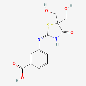 3-(5,5-Bis-hydroxymethyl-4-oxo-4,5-dihydro-thiazol-2-ylamino)-benzoic acid