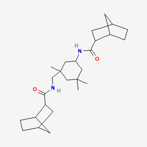 molecular formula C26H42N2O2 B14175040 Bicyclo[2.2.1]heptane-2-carboxamide, N-[3-(bicyclo[2.2.1]heptan-2-ylcarbonylamino)-1,5,5-trimethylcyclohexylmethyl]- CAS No. 6371-74-0
