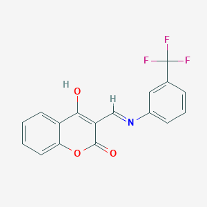 3-{(Z)-[3-(trifluoromethyl)anilino]methylidene}-2H-chromene-2,4-dione