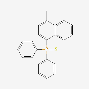 molecular formula C23H19PS B14175080 (4-Methylnaphthalen-1-yl)-diphenyl-sulfanylidene-lambda5-phosphane CAS No. 3411-50-5