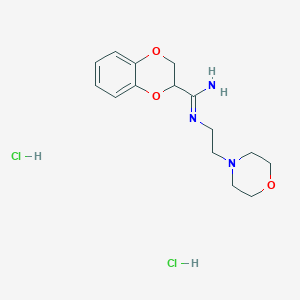 molecular formula C15H23Cl2N3O3 B141751 2,3-Dihydro-N-(2-(4-morpholinyl)ethyl)-1,4-benzodioxin-2-carboximidamide dihydrochloride CAS No. 130482-64-3