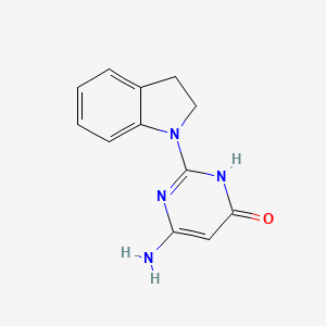molecular formula C12H12N4O B1417512 6-amino-2-(2,3-dihydro-1H-indol-1-yl)pyrimidin-4(3H)-one CAS No. 876667-59-3