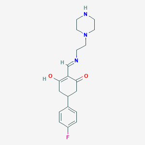 5-(4-Fluorophenyl)-2-{[(2-piperazin-1-ylethyl)-amino]methylene}cyclohexane-1,3-dione