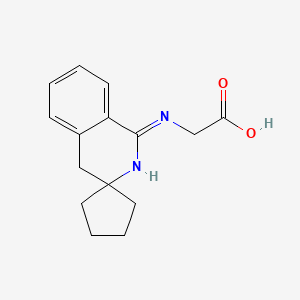 molecular formula C15H18N2O2 B1417526 Spiro[cyclopentane-1,3'-(3',4'-dihydro-isoquinolin)]-1'-yl-aminoacetic acid CAS No. 440087-73-0