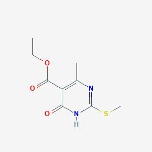 molecular formula C9H12N2O3S B1417528 Ethyl 4-methyl-2-(methylthio)-6-oxo-1,6-dihydropyrimidine-5-carboxylate CAS No. 344361-90-6