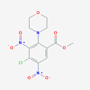 molecular formula C12H12ClN3O7 B14175281 Methyl 4-chloro-2-(morpholin-4-yl)-3,5-dinitrobenzoate CAS No. 929194-12-7