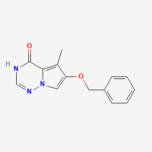 molecular formula C14H13N3O2 B1417529 6-(苄氧基)-5-甲基吡咯并[2,1-F][1,2,4]三嗪-4(3H)-酮 CAS No. 649736-26-5